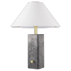 Abażurowa lampa stołowa nocna marmurowa ORLEANS T01487BR-WH Cosmo Light